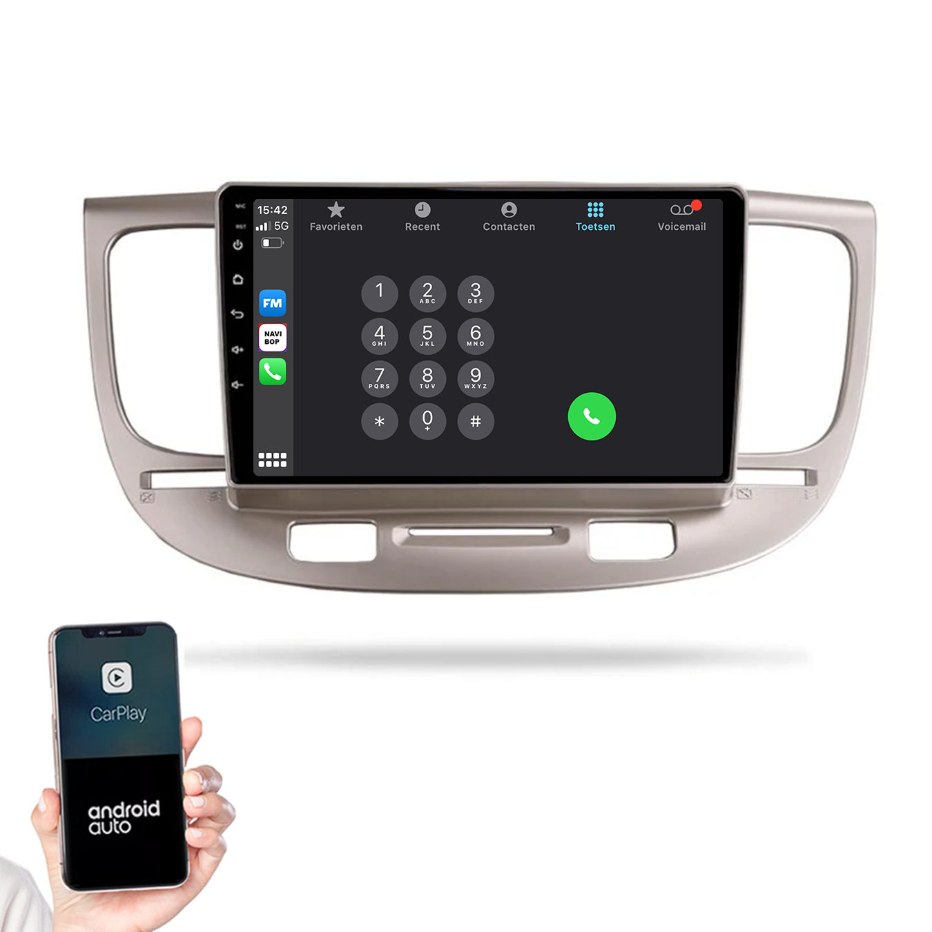 Kia Rio | Autoradio |2005 t/m 2011 | Android 14 | Apple CarPlay & Android Auto