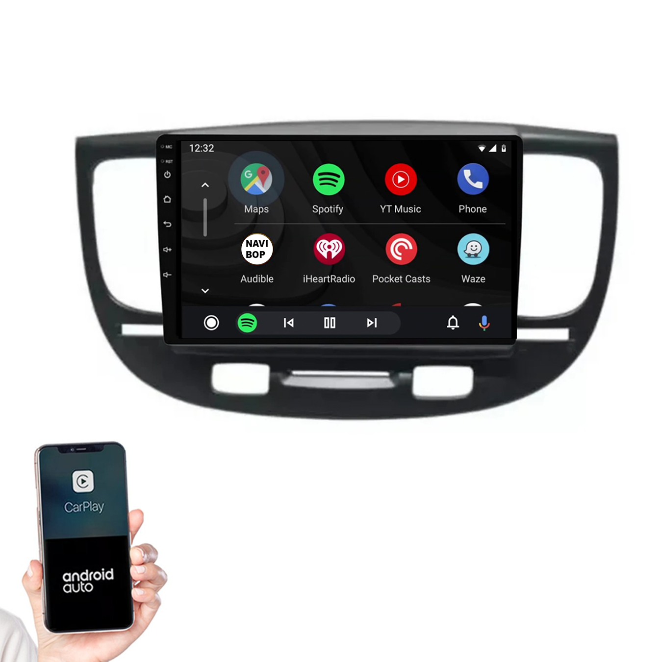Kia Rio | Autoradio |2005 t/m 2011 | Android 14 | Apple CarPlay & Android Auto