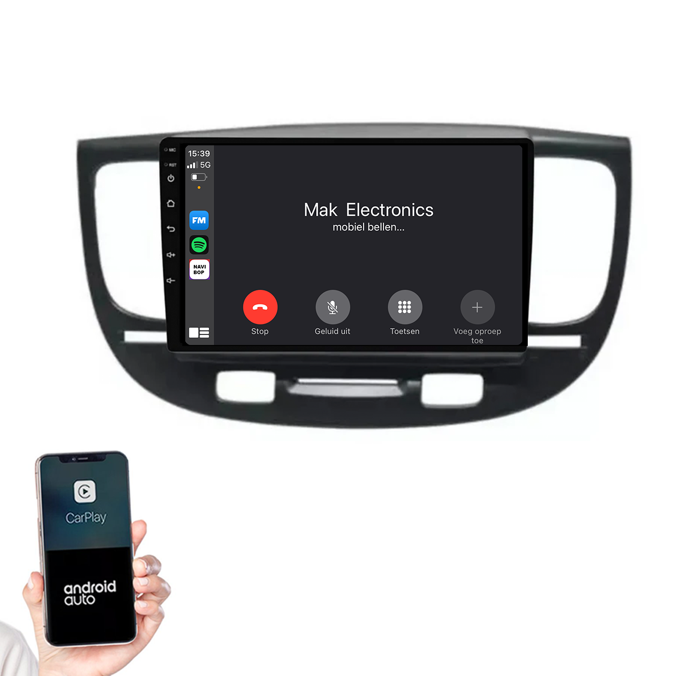 Kia Rio | Autoradio |2005 t/m 2011 | Android 14 | Apple CarPlay & Android Auto