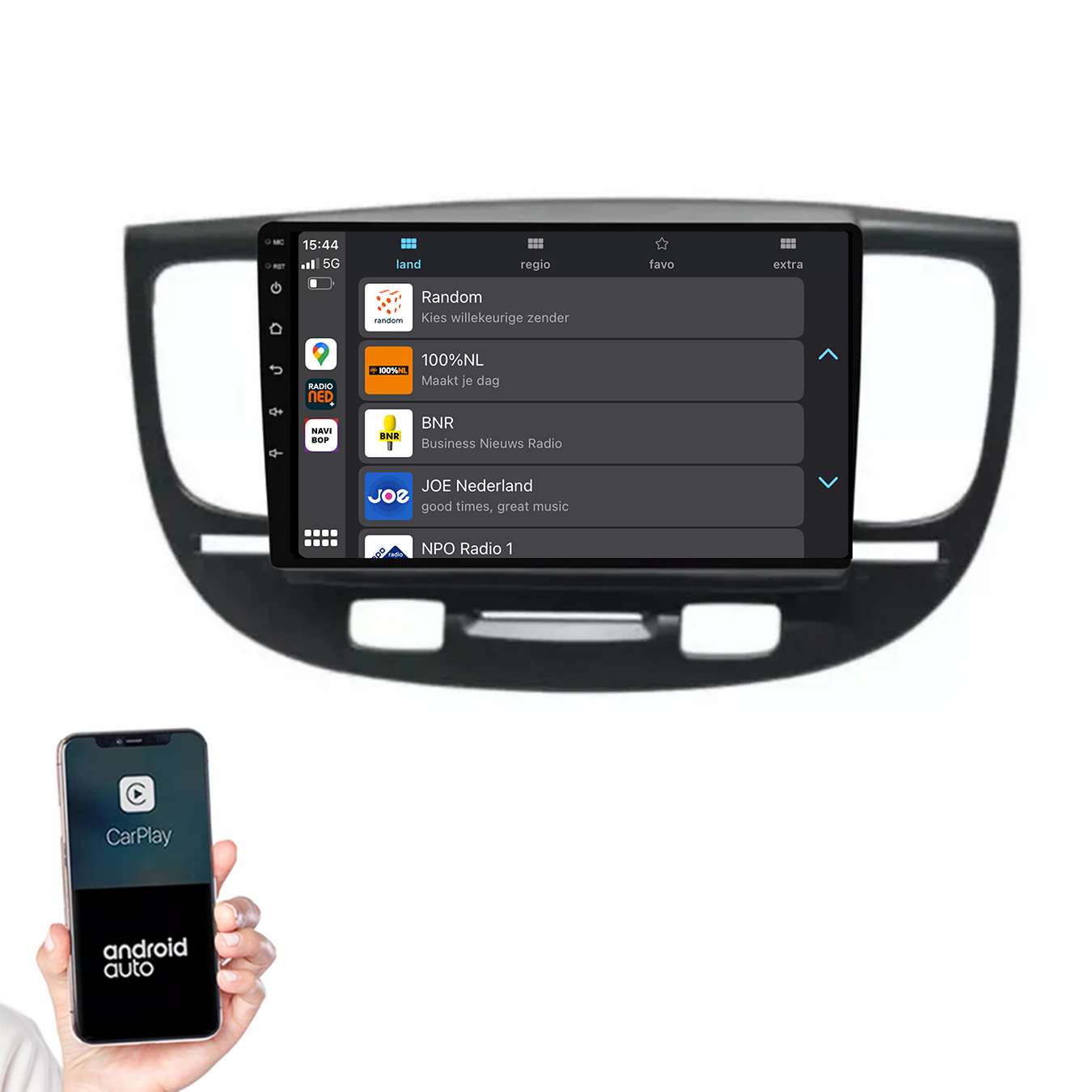 Kia Rio | Autoradio |2005 t/m 2011 | Android 14 | Apple CarPlay & Android Auto