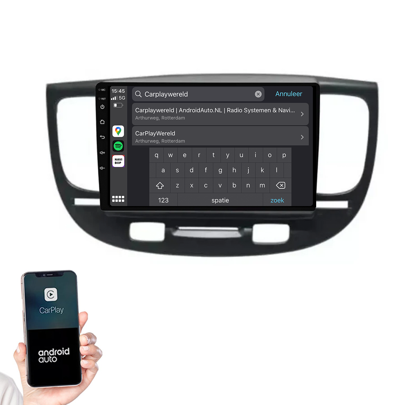 Kia Rio | Autoradio |2005 t/m 2011 | Android 14 | Apple CarPlay & Android Auto