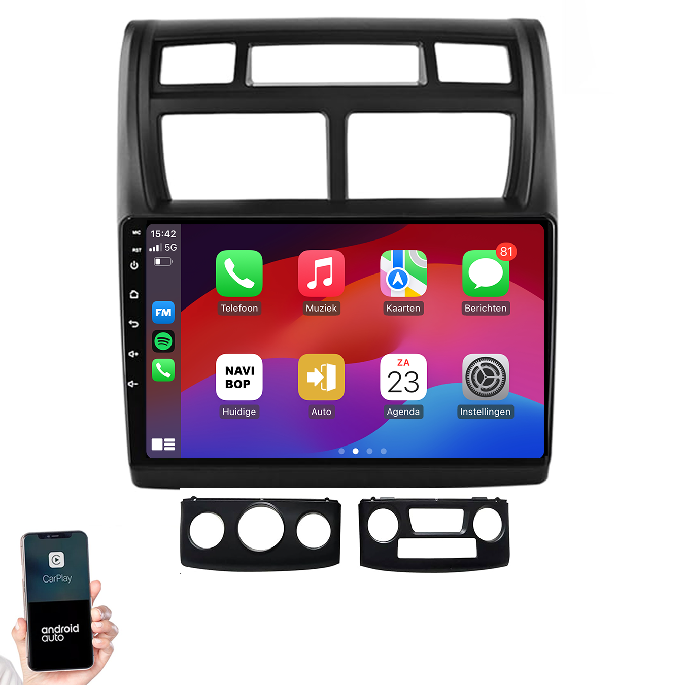 Kia Sportage | Autoradio | 2007 t/m 2012 | Android 14 | Apple CarPlay & Android Auto