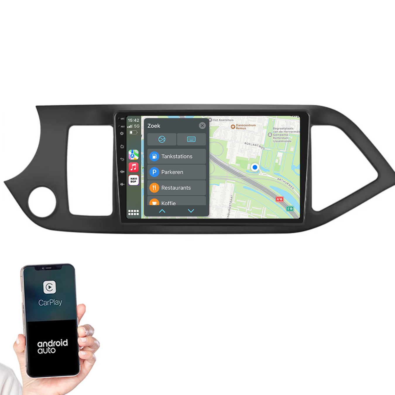 Kia Picanto | Autoradio |2011 t/m 2017 | Android 14 | Apple CarPlay & Android Auto