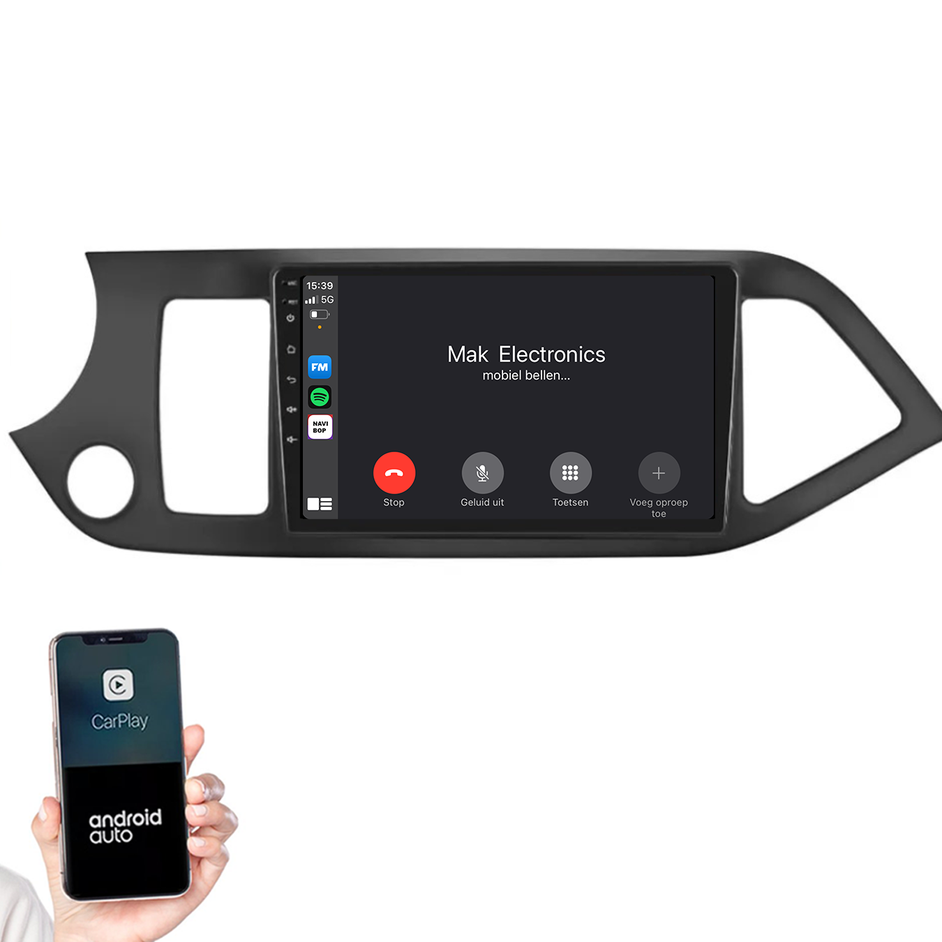 Kia Picanto | Autoradio |2011 t/m 2017 | Android 14 | Apple CarPlay & Android Auto