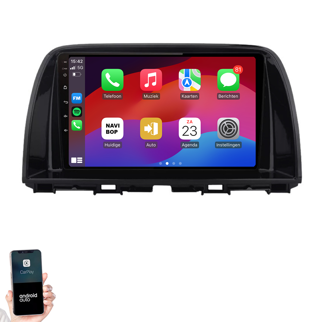 Mazda CX-5 | Autoradio | 2012 t/m 2015 | Android 14 | Apple CarPlay & Android Auto