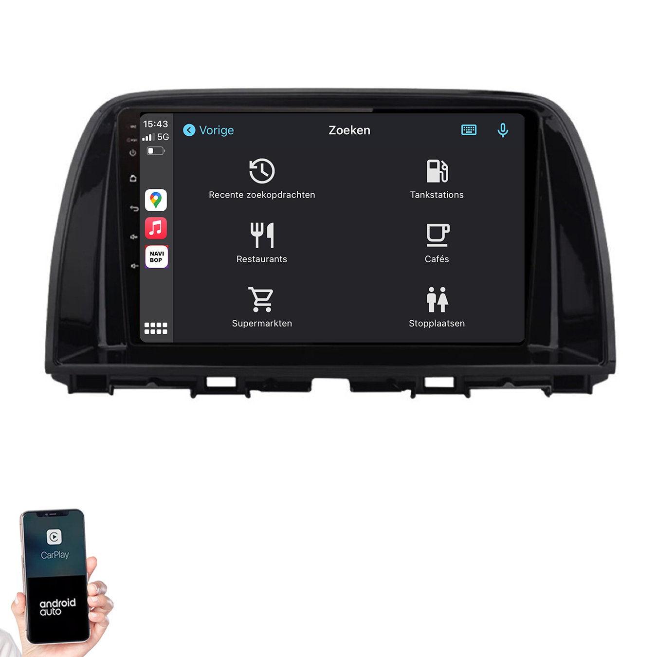 Mazda CX-5 | Autoradio | 2012 t/m 2015 | Android 14 | Apple CarPlay & Android Auto