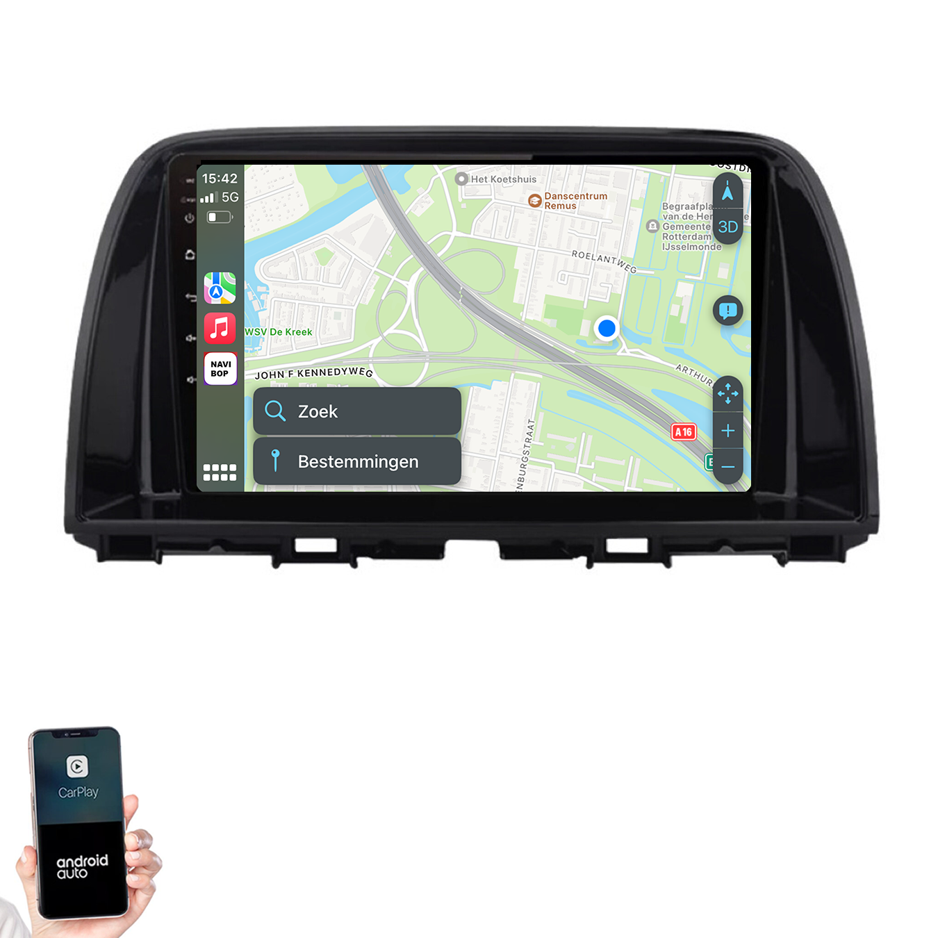 Mazda CX-5 | Autoradio | 2012 t/m 2015 | Android 14 | Apple CarPlay & Android Auto