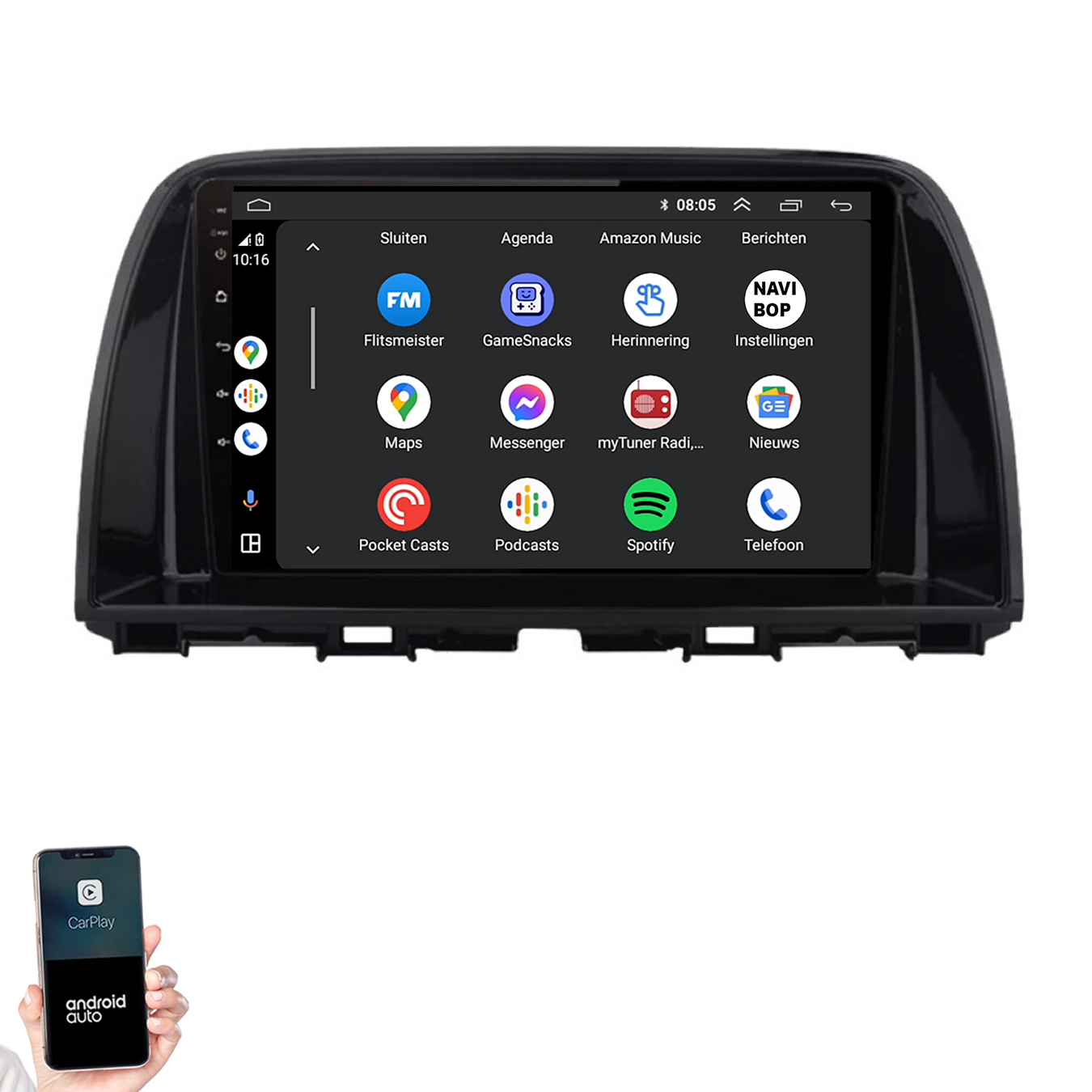 Mazda CX-5 | Autoradio | 2012 t/m 2015 | Android 14 | Apple CarPlay & Android Auto