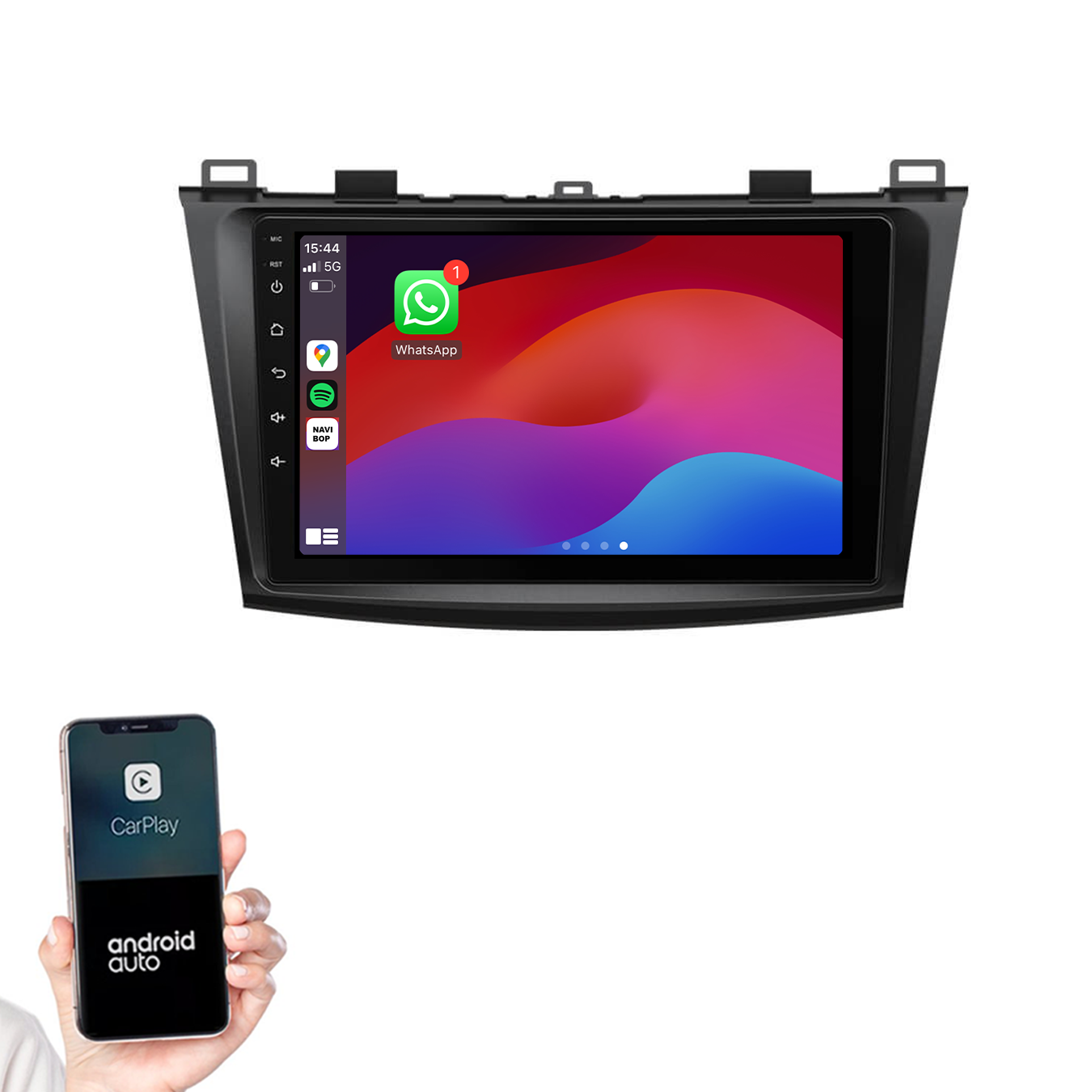 Mazda 3 | Autoradio | 2009 t/m 2013 | Android 14 | Apple CarPlay & Android Auto