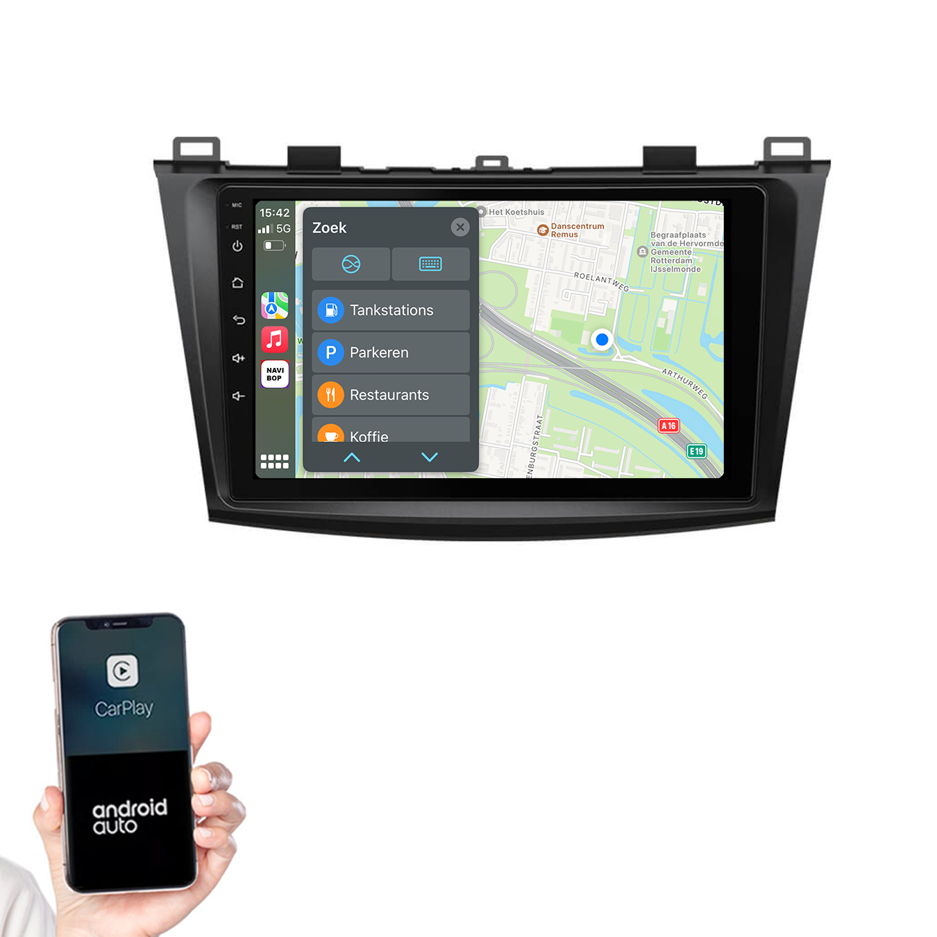 Mazda 3 | Autoradio | 2009 t/m 2013 | Android 14 | Apple CarPlay & Android Auto