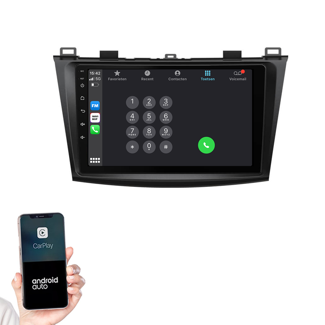 Mazda 3 | Autoradio | 2009 t/m 2013 | Android 14 | Apple CarPlay & Android Auto