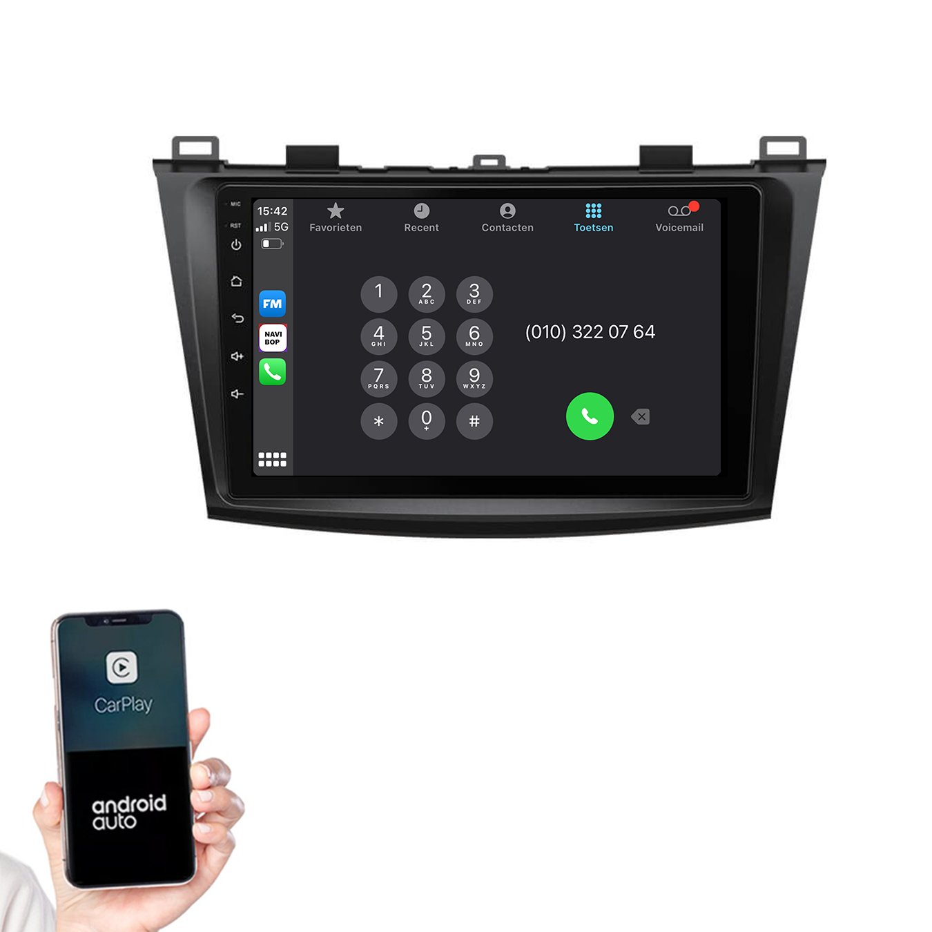 Mazda 3 | Autoradio | 2009 t/m 2013 | Android 14 | Apple CarPlay & Android Auto