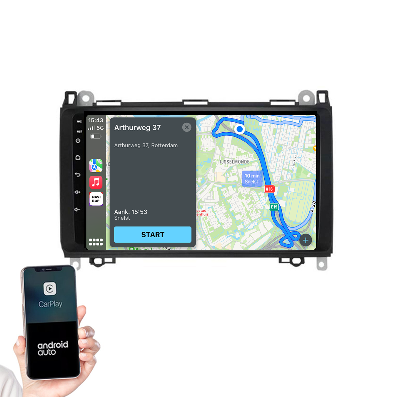 Mercedes B-klasse | Autoradio | 2005 t/m 2011 | Android 14 | Apple CarPlay & Android Auto