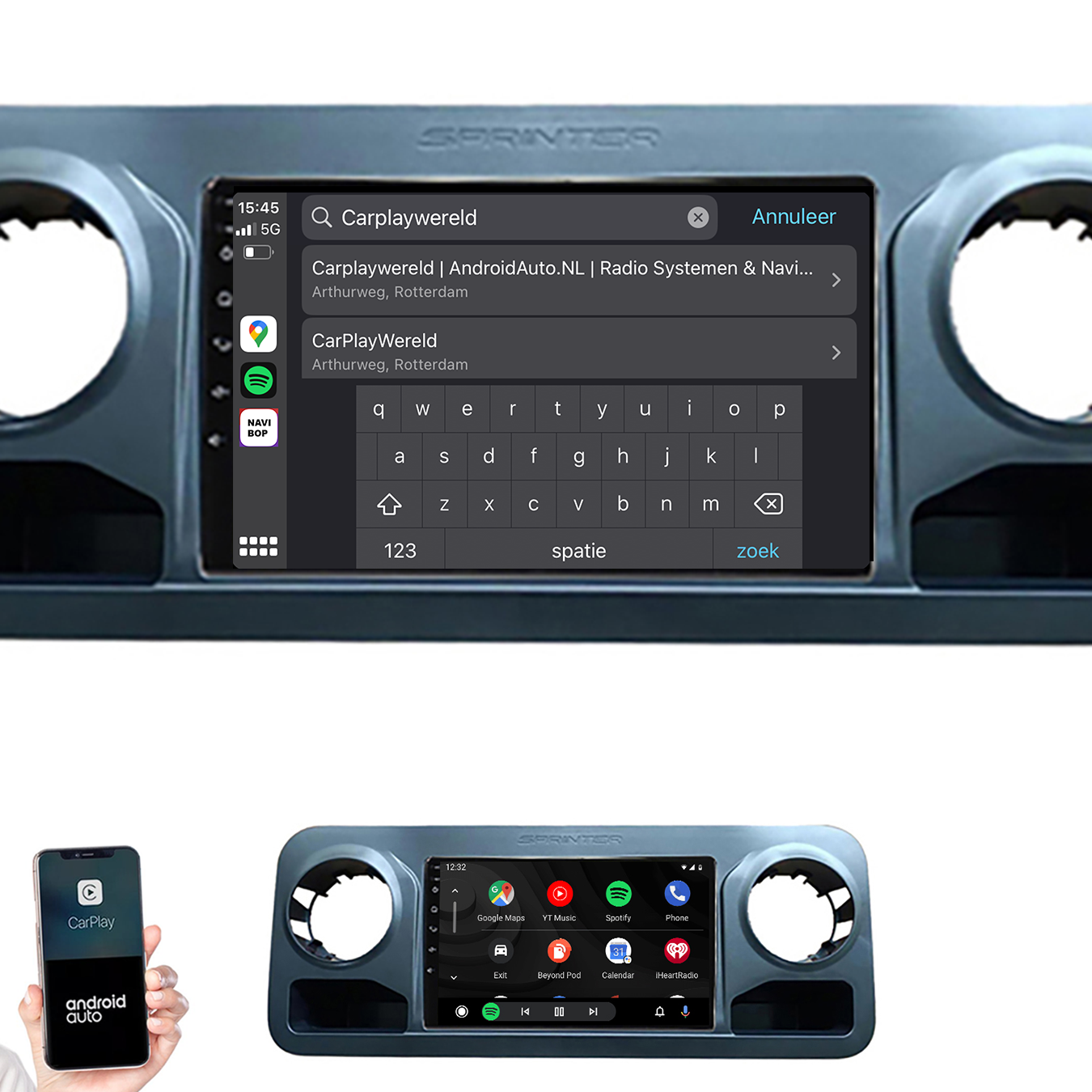 Mercedes Sprinter | Autoradio | 2018 t/m 2021 | Android 14 | Apple CarPlay & Android Auto