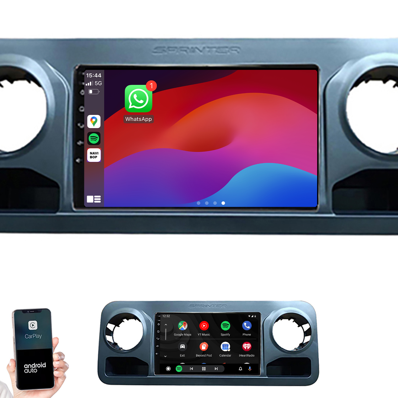 Mercedes Sprinter | Autoradio | 2018 t/m 2021 | Android 14 | Apple CarPlay & Android Auto