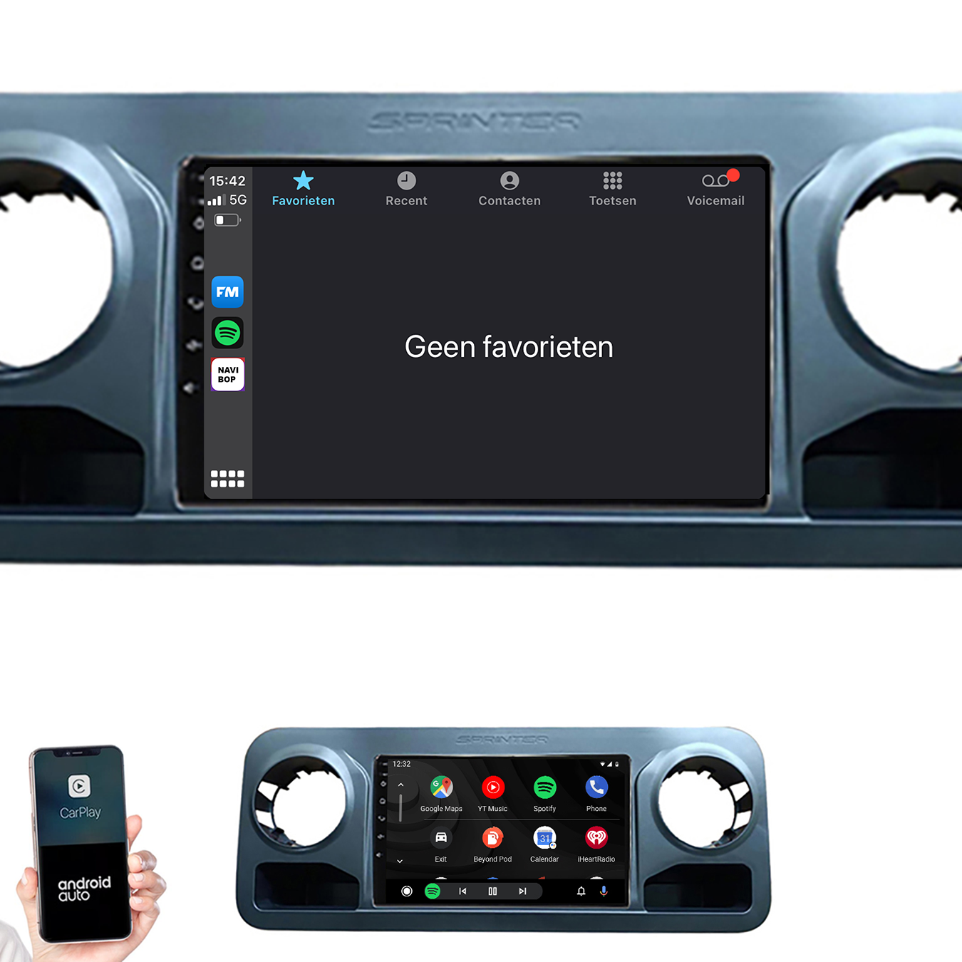 Mercedes Sprinter | Autoradio | 2018 t/m 2021 | Android 14 | Apple CarPlay & Android Auto