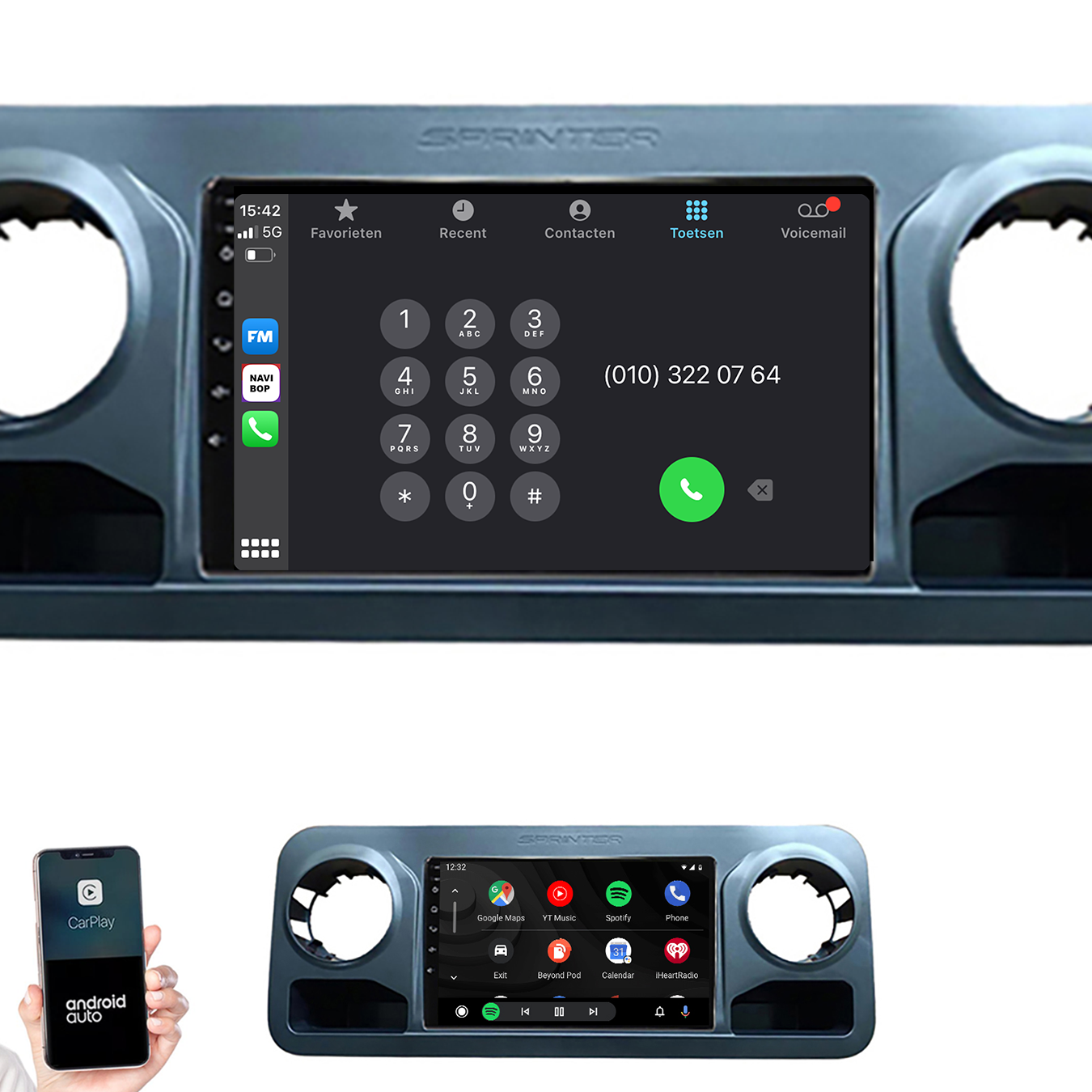 Mercedes Sprinter | Autoradio | 2018 t/m 2021 | Android 14 | Apple CarPlay & Android Auto