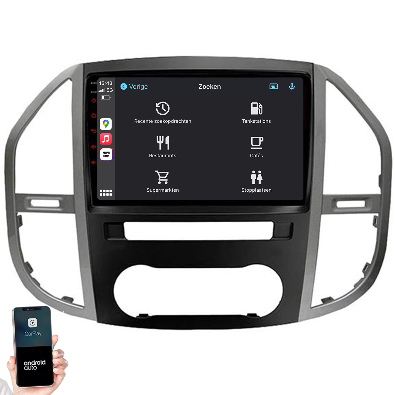 Mercedes Vito | Autoradio | 2014 t/m 2021 | Android 14 | Apple CarPlay & Android Auto