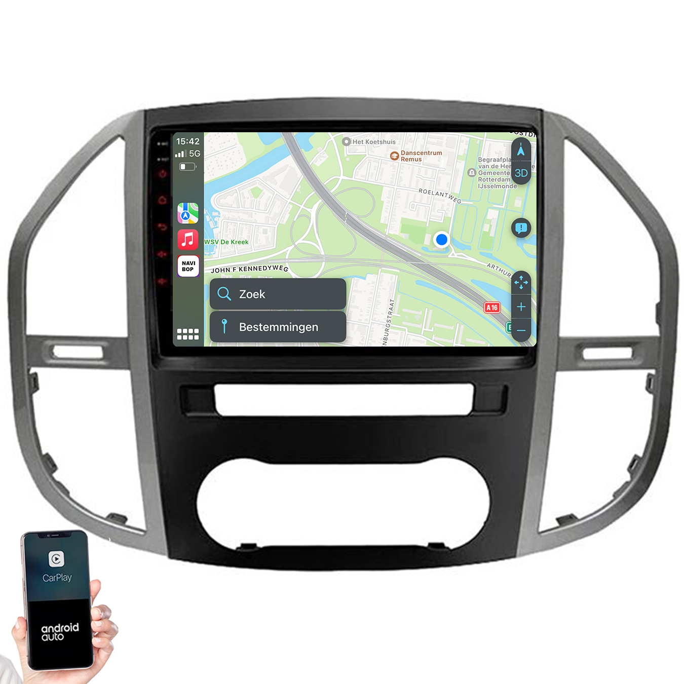Mercedes Vito | Autoradio | 2014 t/m 2021 | Android 14 | Apple CarPlay & Android Auto