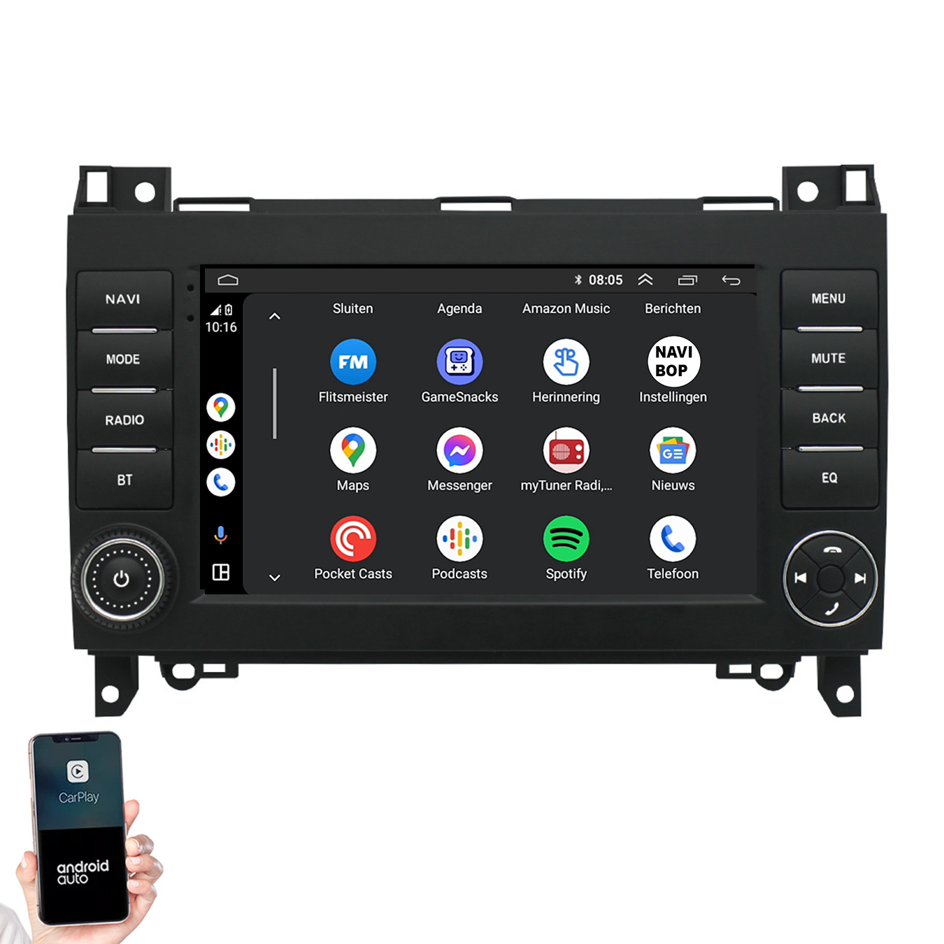 Mercedes Vito | Autoradio | 2006 t/m 2019 | Android 14 | Apple CarPlay & Android Auto