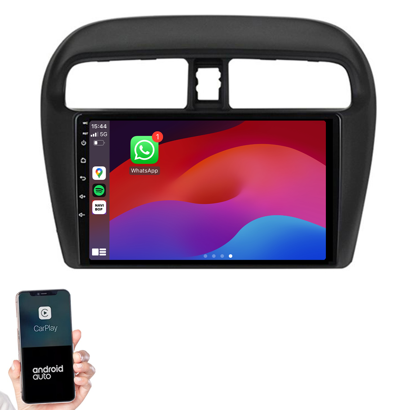 Mitsubishi Mirage | Autoradio | 2012 t/m 2018 | Android 14 | Apple CarPlay & Android Auto