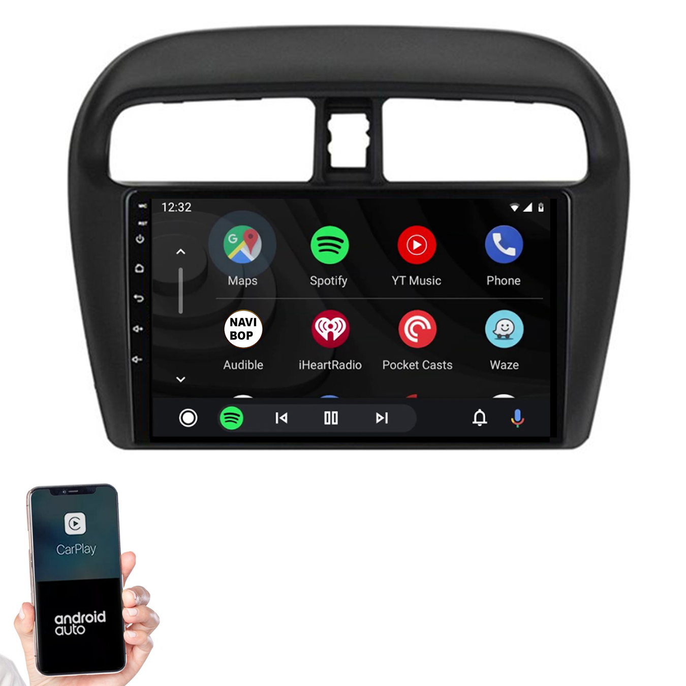 Mitsubishi Mirage | Autoradio | 2012 t/m 2018 | Android 14 | Apple CarPlay & Android Auto