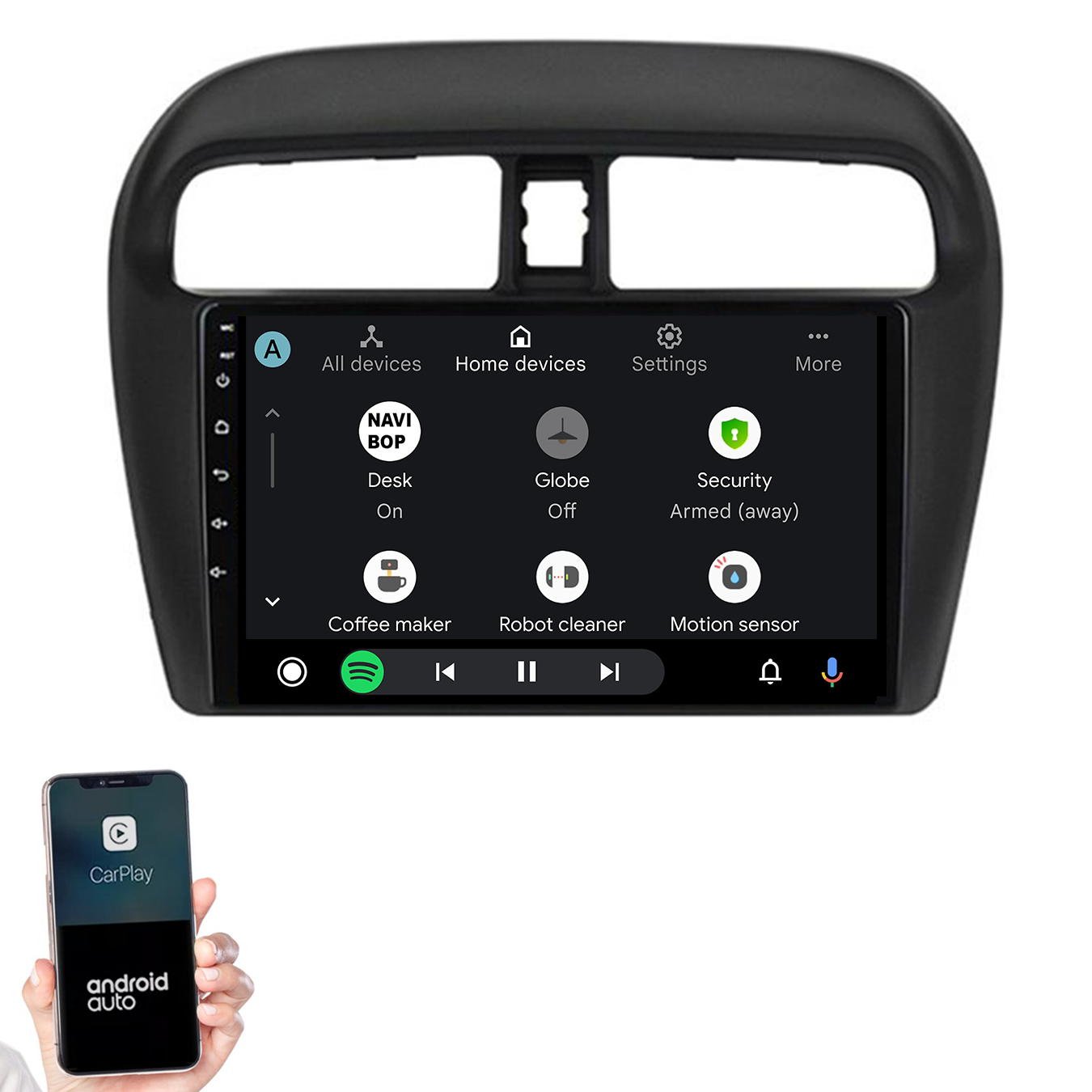 Mitsubishi Mirage | Autoradio | 2012 t/m 2018 | Android 14 | Apple CarPlay & Android Auto
