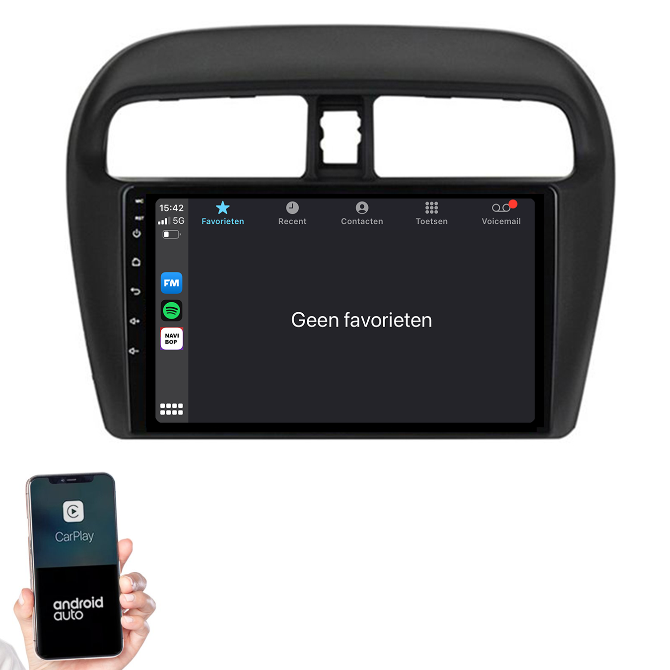 Mitsubishi Mirage | Autoradio | 2012 t/m 2018 | Android 14 | Apple CarPlay & Android Auto