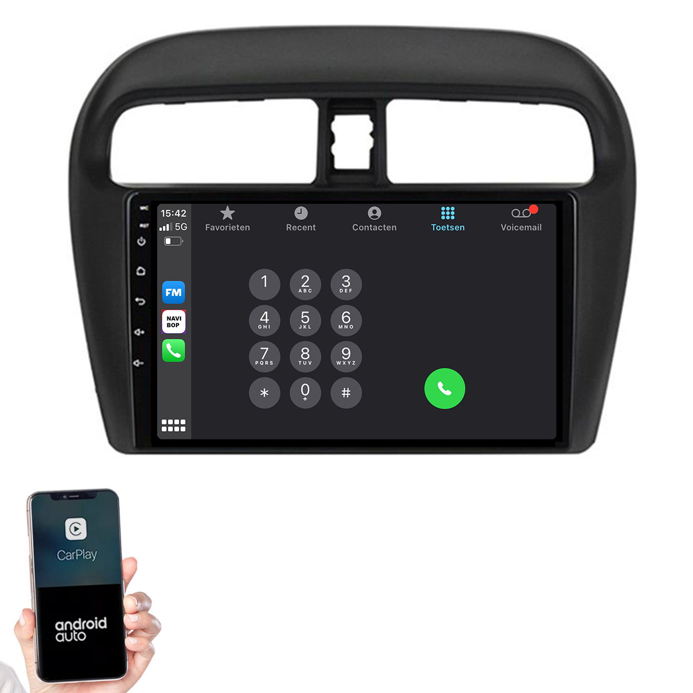 Mitsubishi Mirage | Autoradio | 2012 t/m 2018 | Android 14 | Apple CarPlay & Android Auto