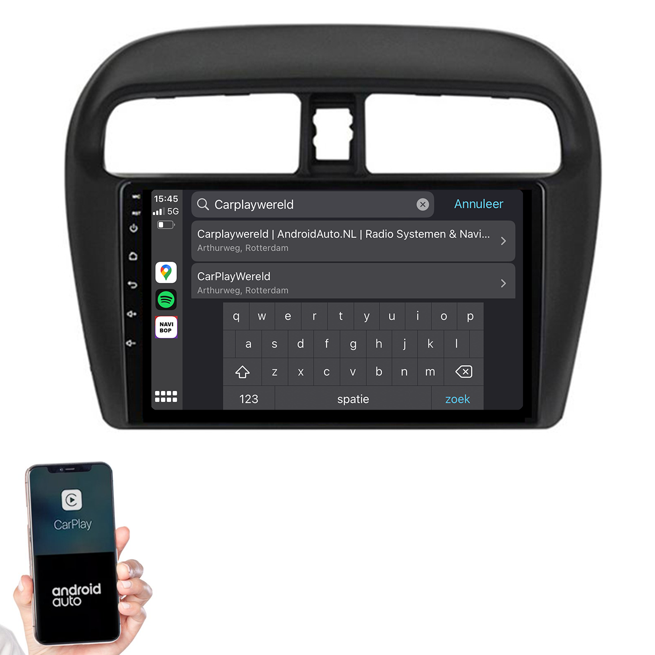 Mitsubishi Mirage | Autoradio | 2012 t/m 2018 | Android 14 | Apple CarPlay & Android Auto