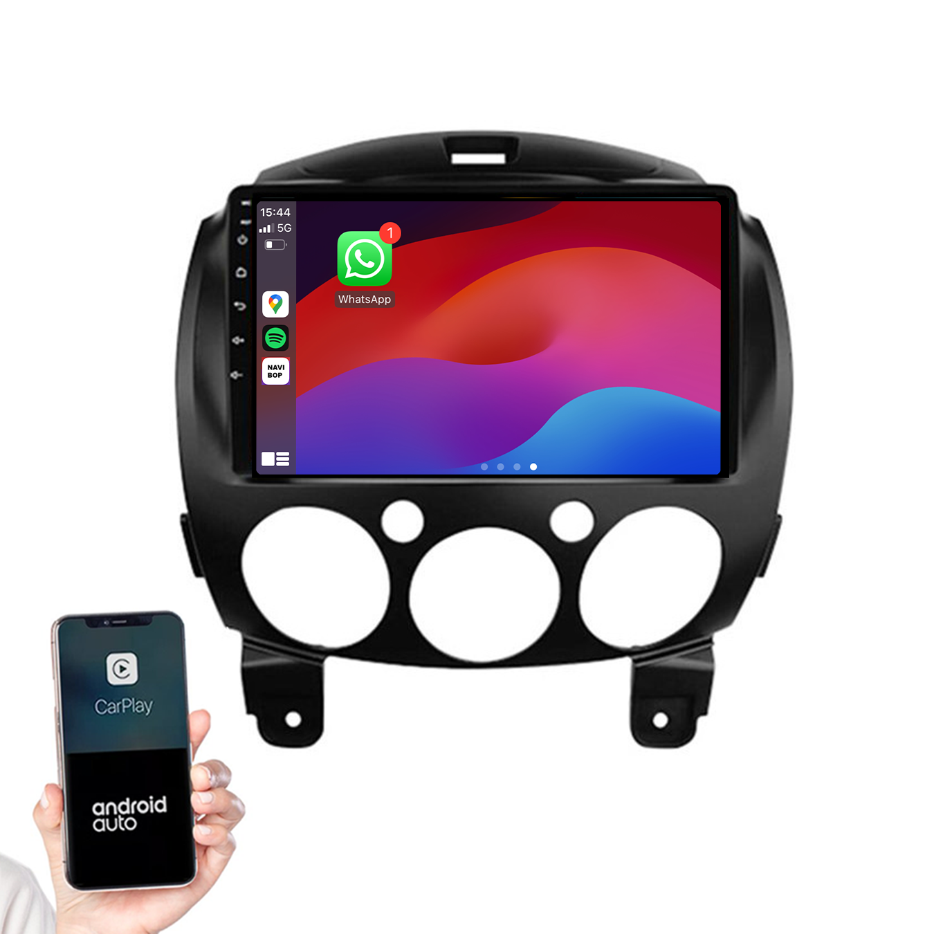 Mazda 2 | Autoradio | 2007 t/m 2014 | Android 14 | Apple CarPlay & Android Auto