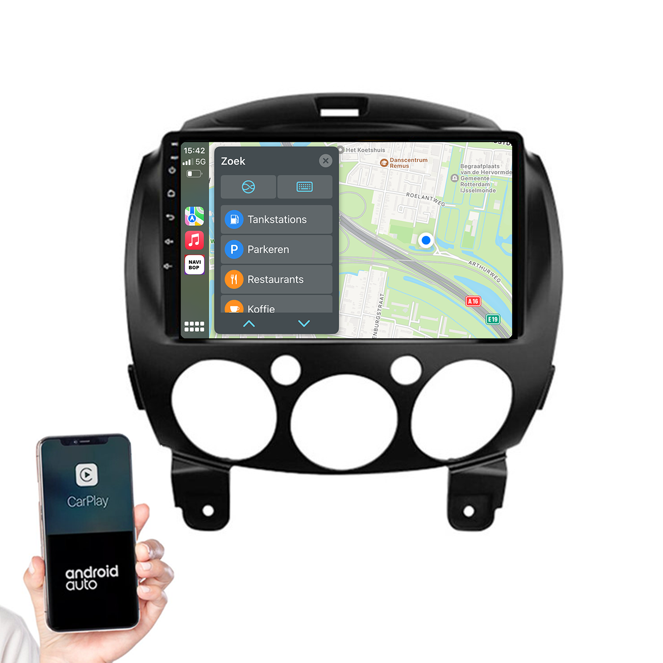 Mazda 2 | Autoradio | 2007 t/m 2014 | Android 14 | Apple CarPlay & Android Auto