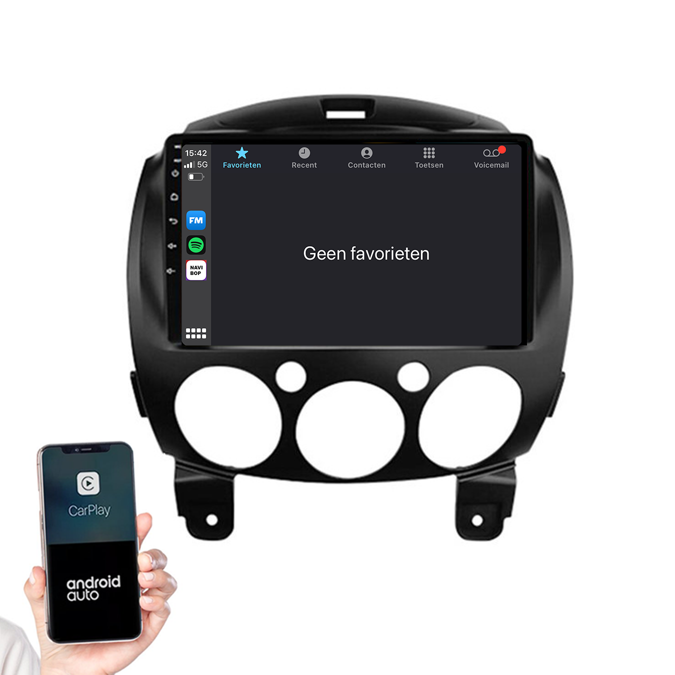 Mazda 2 | Autoradio | 2007 t/m 2014 | Android 14 | Apple CarPlay & Android Auto
