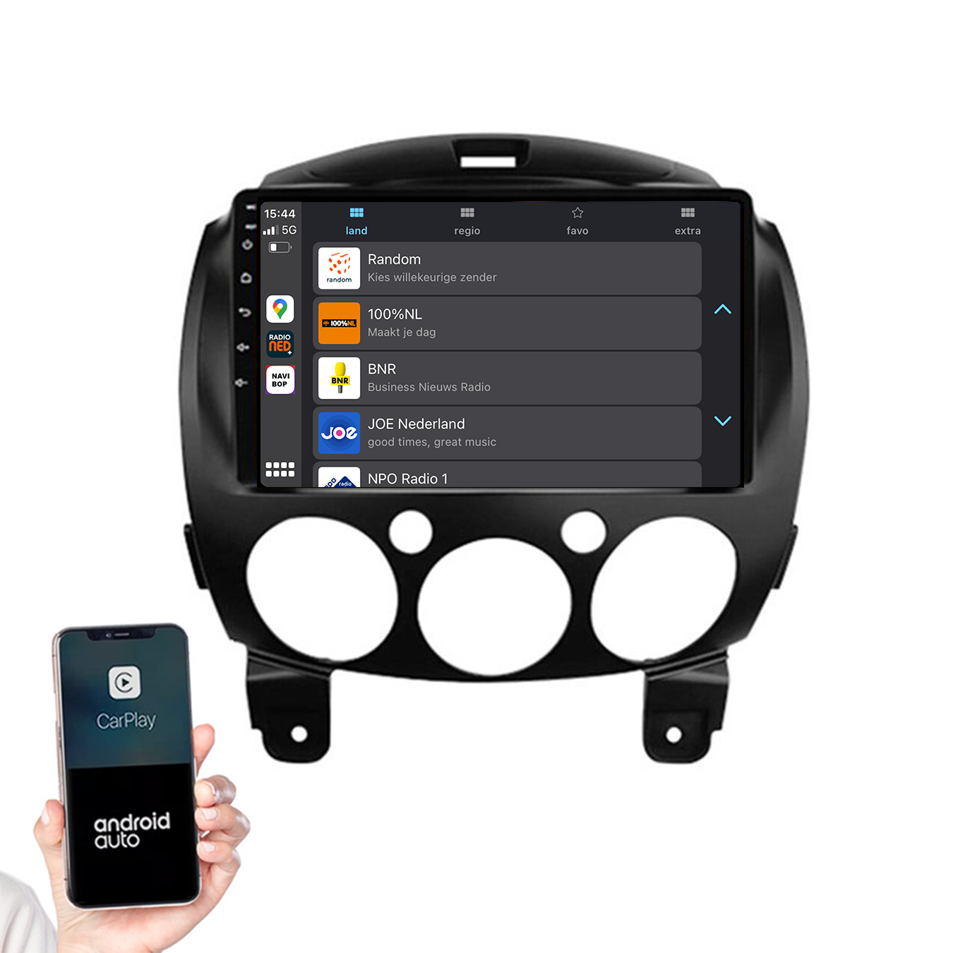 Mazda 2 | Autoradio | 2007 t/m 2014 | Android 14 | Apple CarPlay & Android Auto
