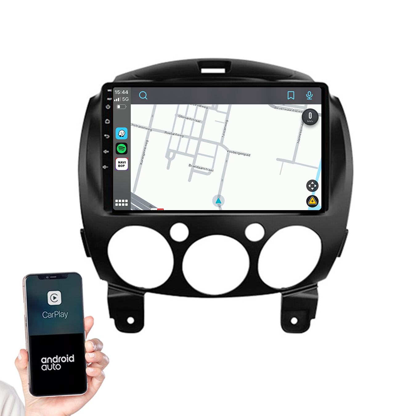 Mazda 2 | Autoradio | 2007 t/m 2014 | Android 14 | Apple CarPlay & Android Auto