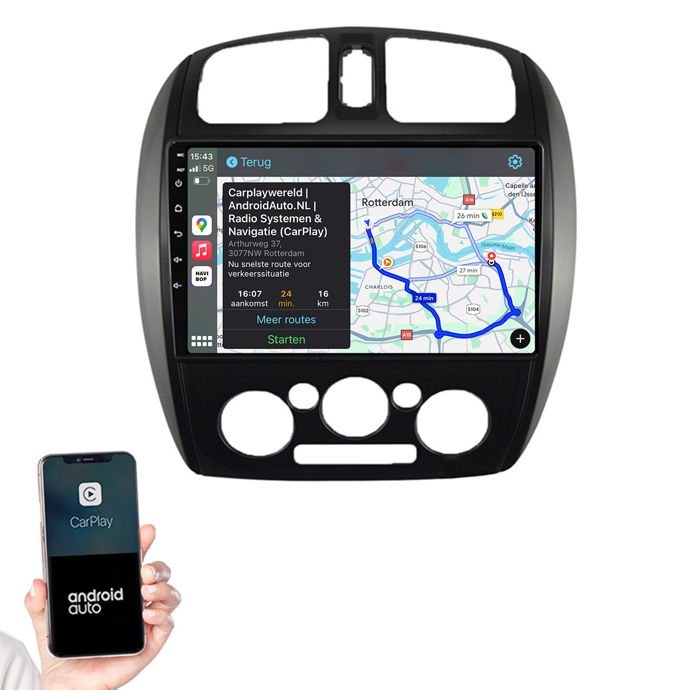 Mazda 323 | Autoradio | 2003 t/m 2009 | Android 14 | Apple CarPlay & Android Auto