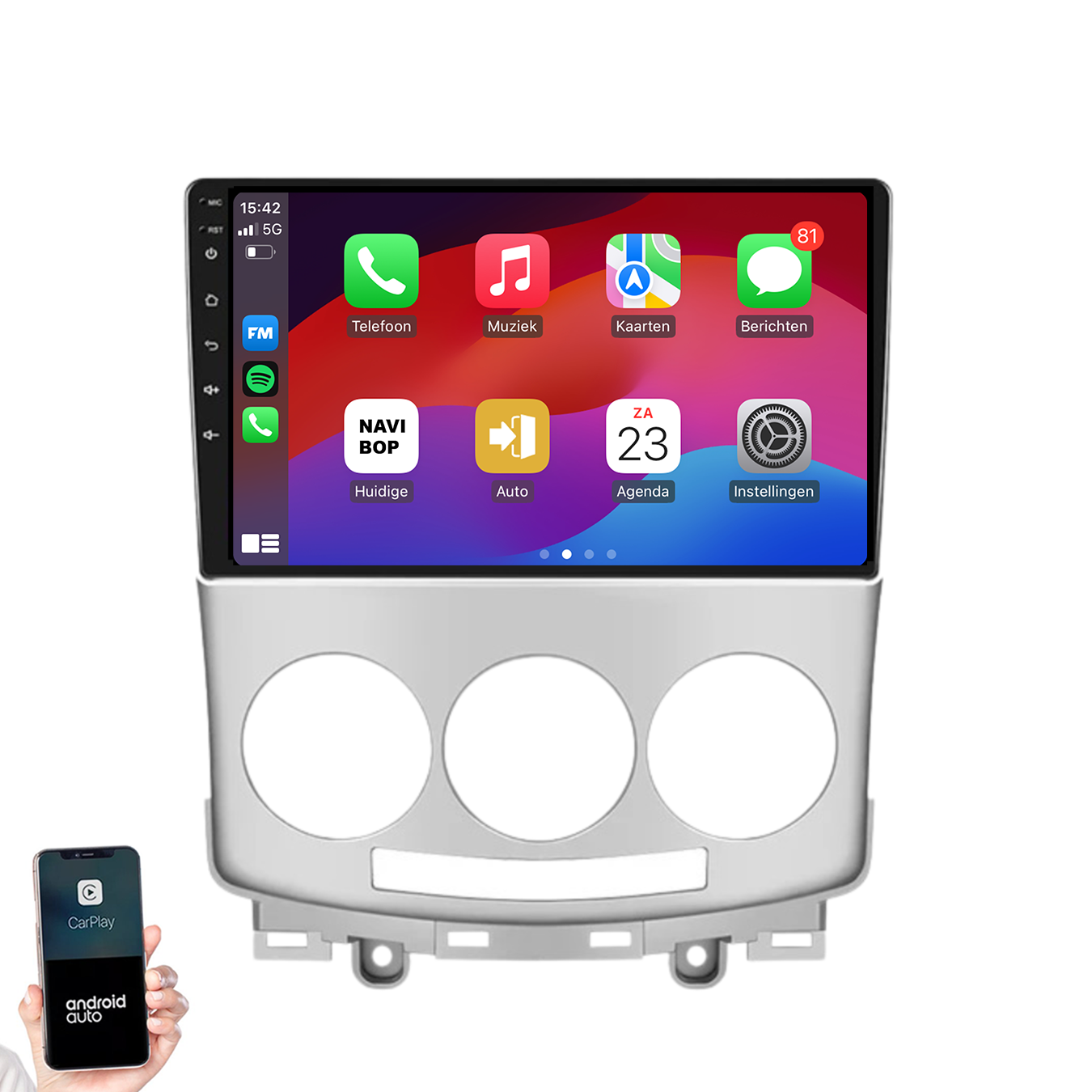 Mazda 5 | Autoradio | 2005 t/m 2010 | Android 14 | Apple CarPlay & Android Auto
