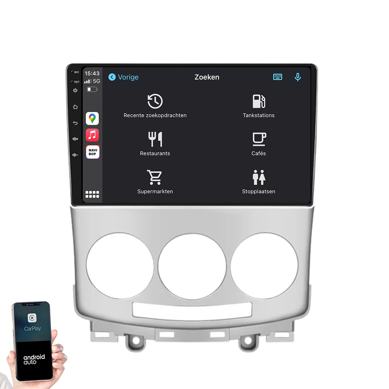 Mazda 5 | Autoradio | 2005 t/m 2010 | Android 14 | Apple CarPlay & Android Auto