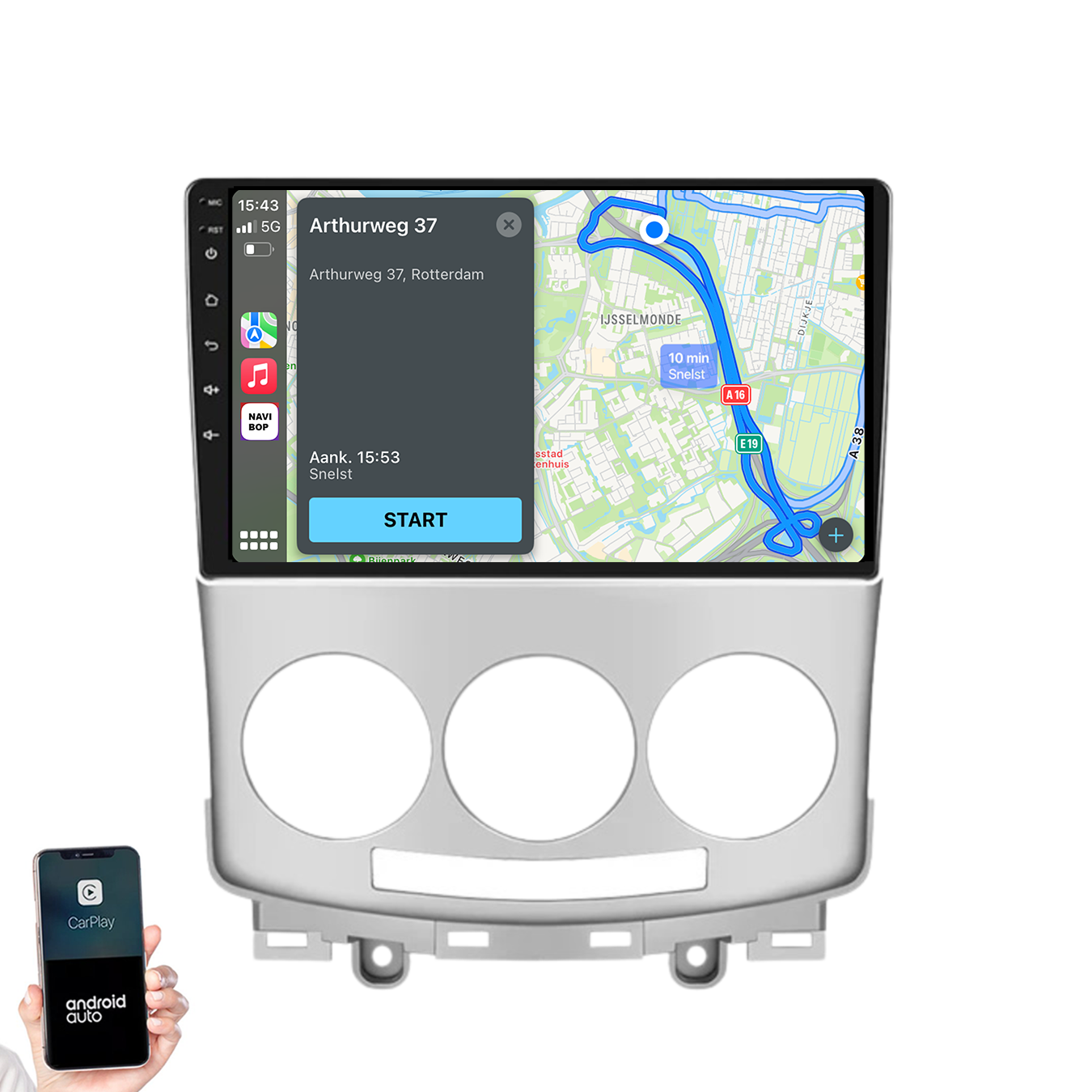 Mazda 5 | Autoradio | 2005 t/m 2010 | Android 14 | Apple CarPlay & Android Auto