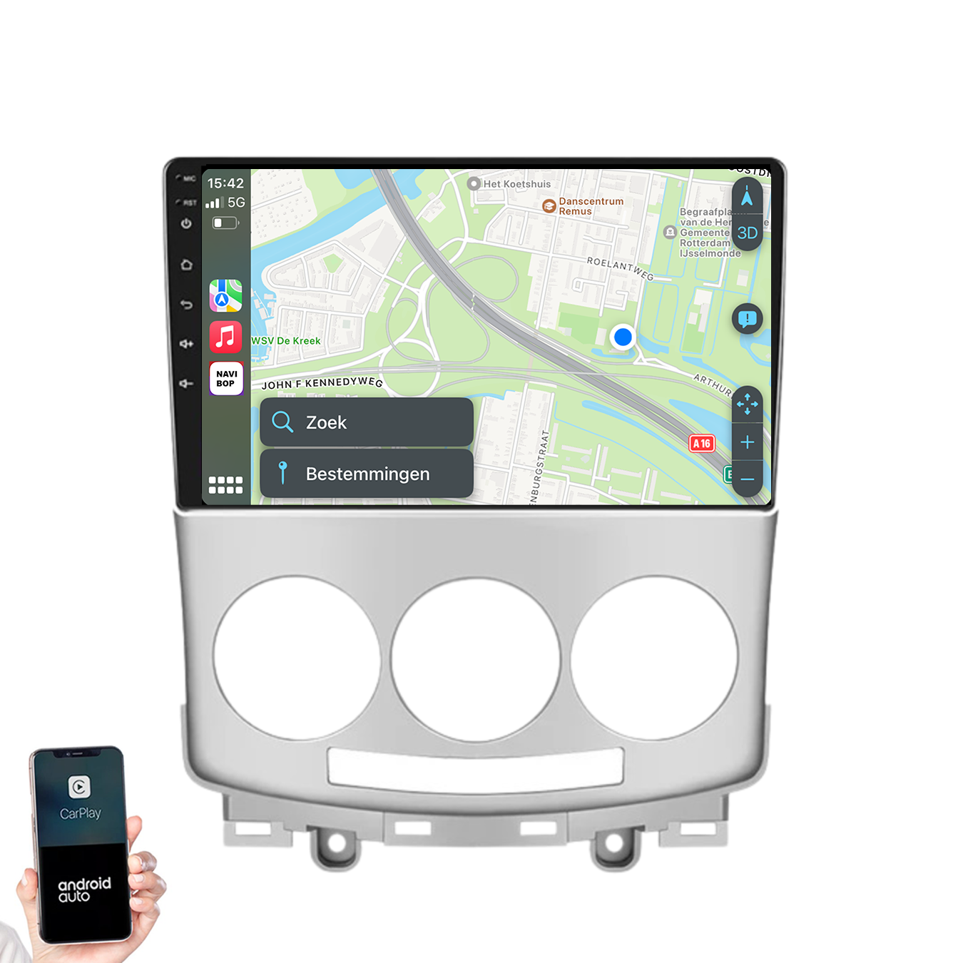 Mazda 5 | Autoradio | 2005 t/m 2010 | Android 14 | Apple CarPlay & Android Auto