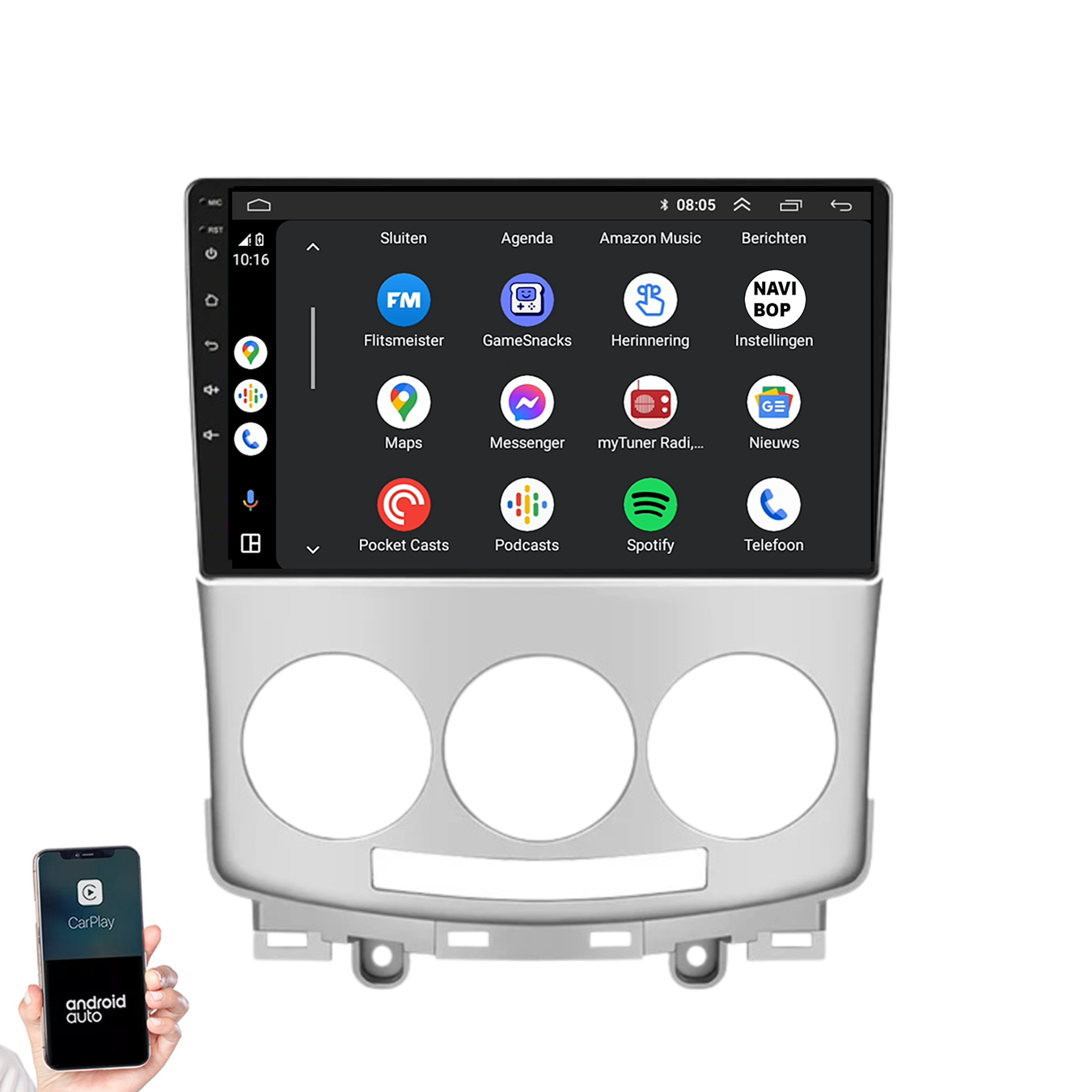 Mazda 5 | Autoradio | 2005 t/m 2010 | Android 14 | Apple CarPlay & Android Auto