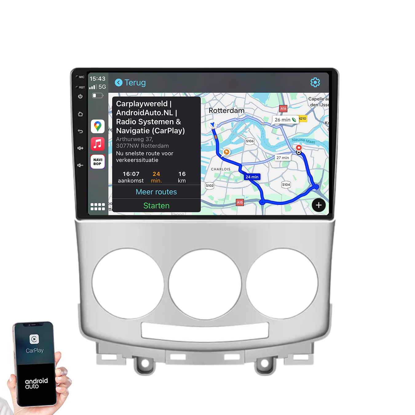 Mazda 5 | Autoradio | 2005 t/m 2010 | Android 14 | Apple CarPlay & Android Auto