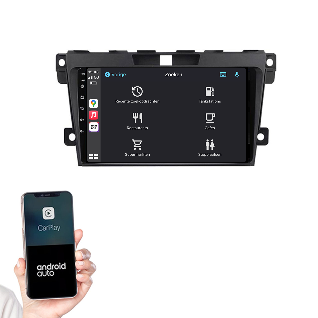 Mazda CX-7 | Autoradio | 2006 t/m 2015 | Android 14 | Apple CarPlay & Android Auto