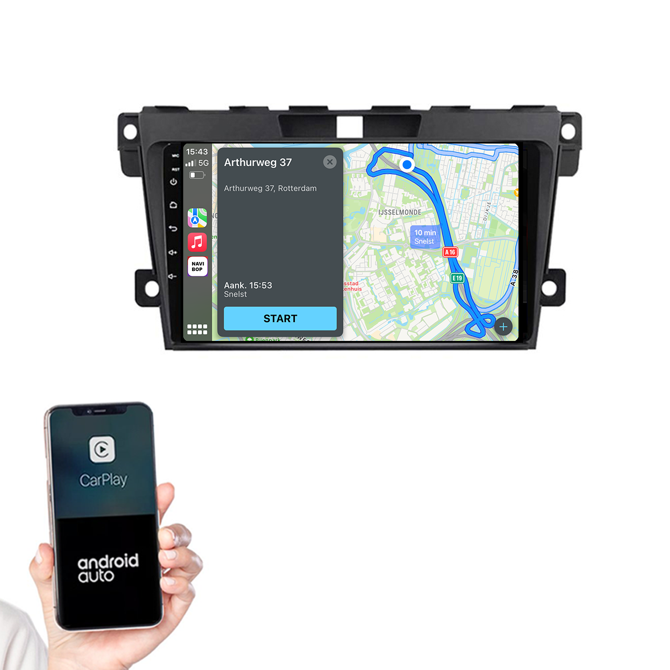 Mazda CX-7 | Autoradio | 2006 t/m 2015 | Android 14 | Apple CarPlay & Android Auto