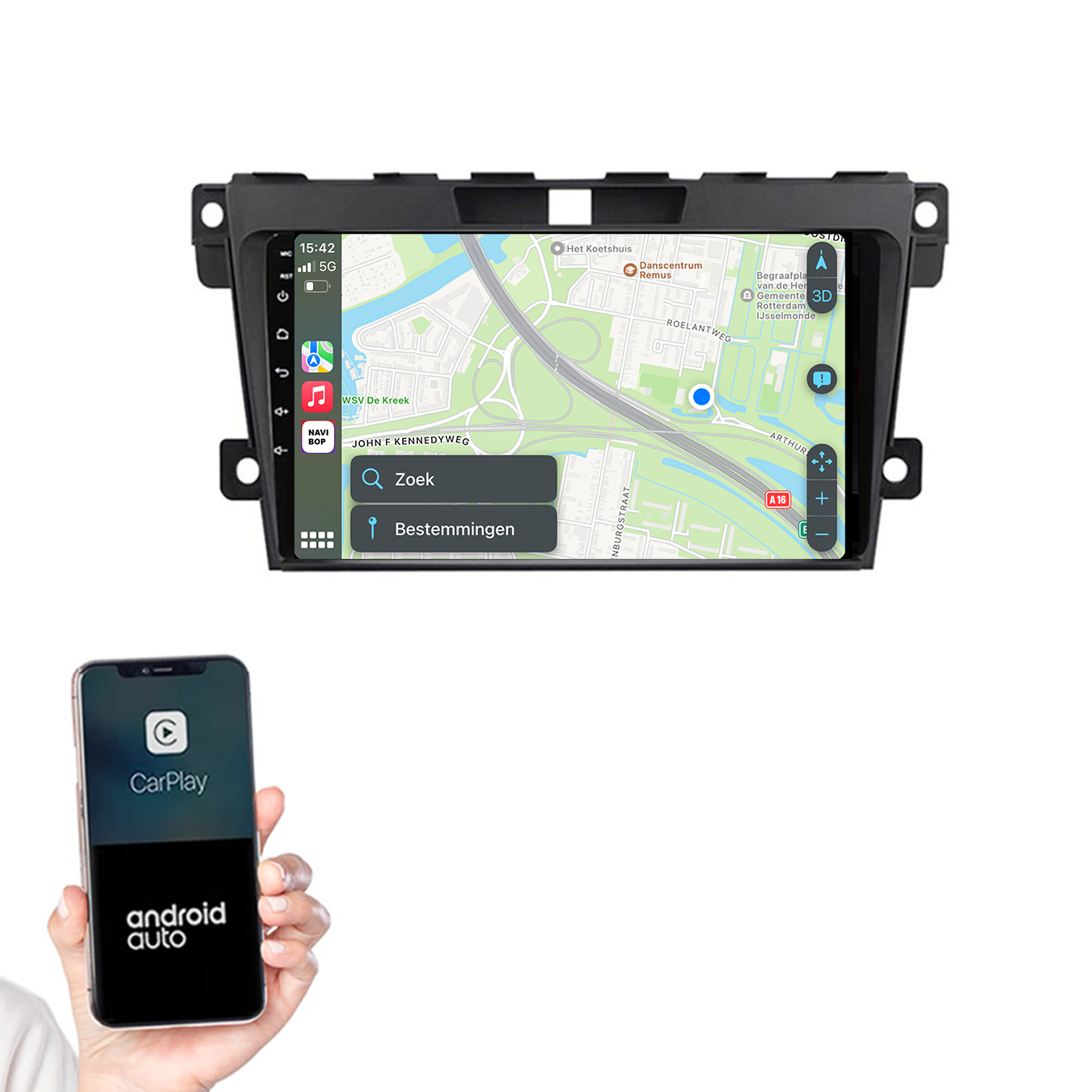 Mazda CX-7 | Autoradio | 2006 t/m 2015 | Android 14 | Apple CarPlay & Android Auto