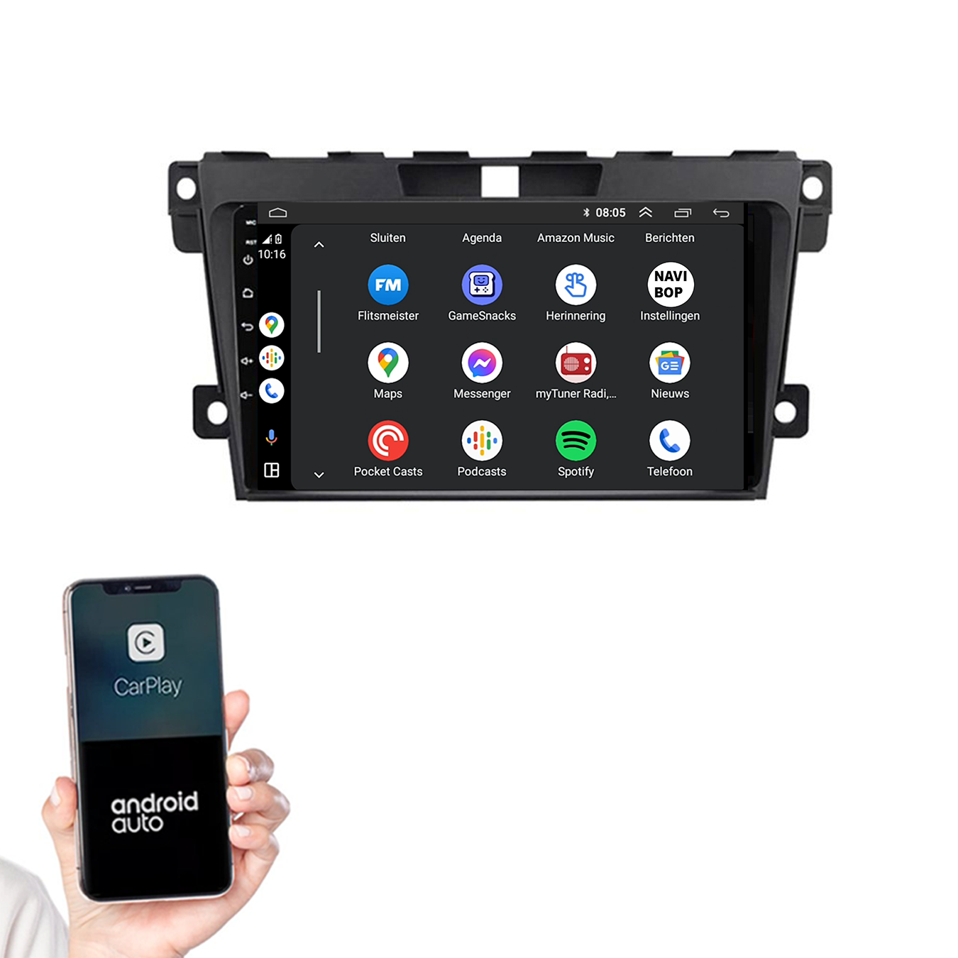 Mazda CX-7 | Autoradio | 2006 t/m 2015 | Android 14 | Apple CarPlay & Android Auto
