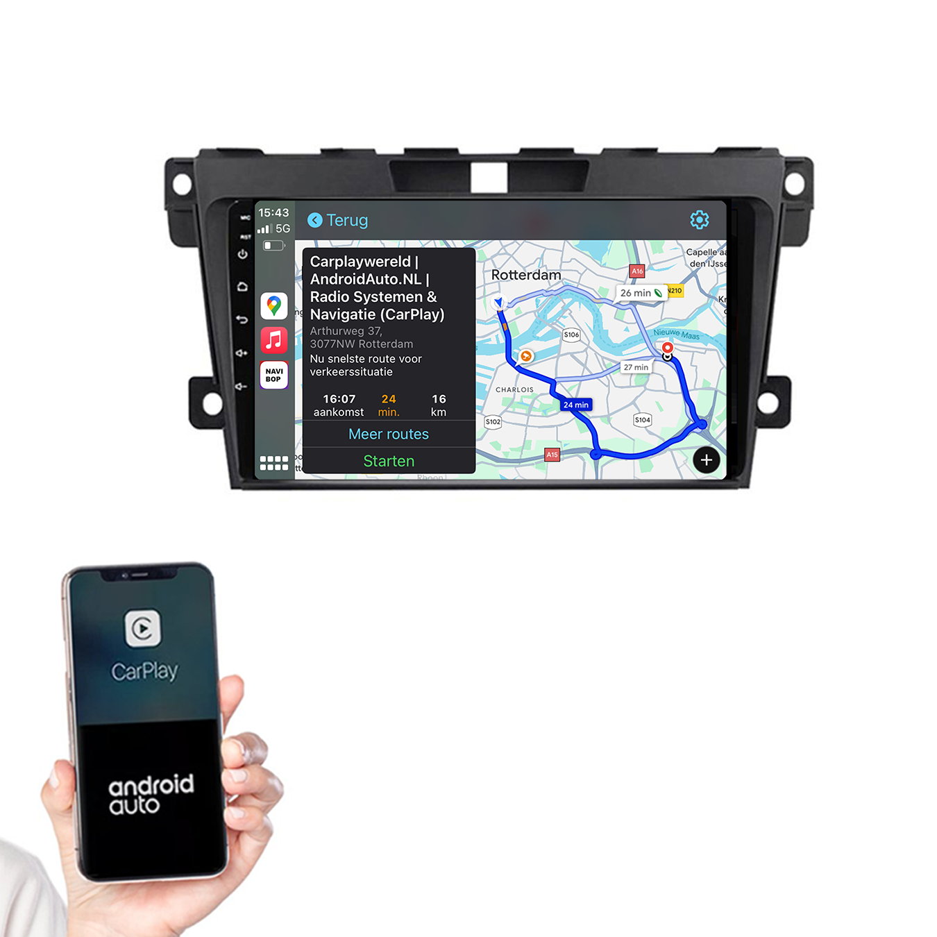 Mazda CX-7 | Autoradio | 2006 t/m 2015 | Android 14 | Apple CarPlay & Android Auto