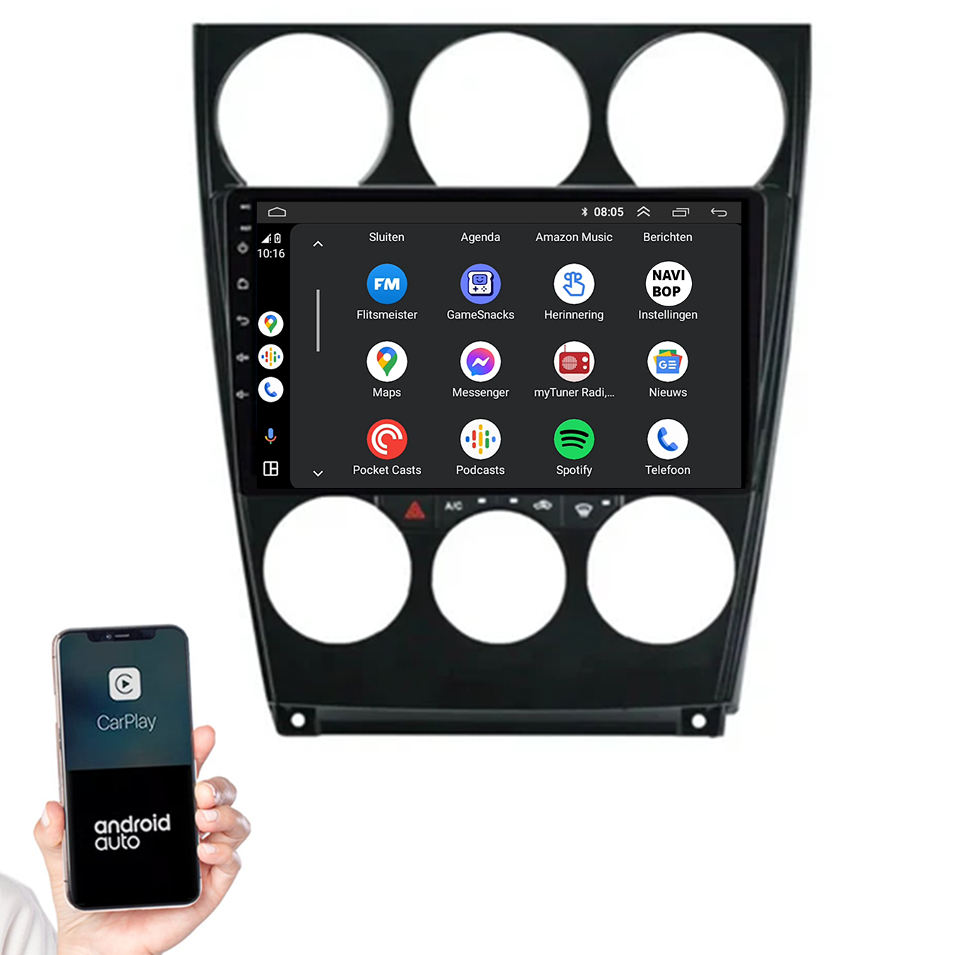 Mazda 6 | Autoradio | 2004 t/m 2015 | Android 14 | Apple CarPlay & Android Auto