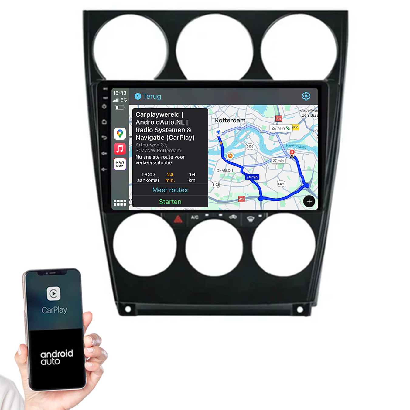 Mazda 6 | Autoradio | 2004 t/m 2015 | Android 14 | Apple CarPlay & Android Auto