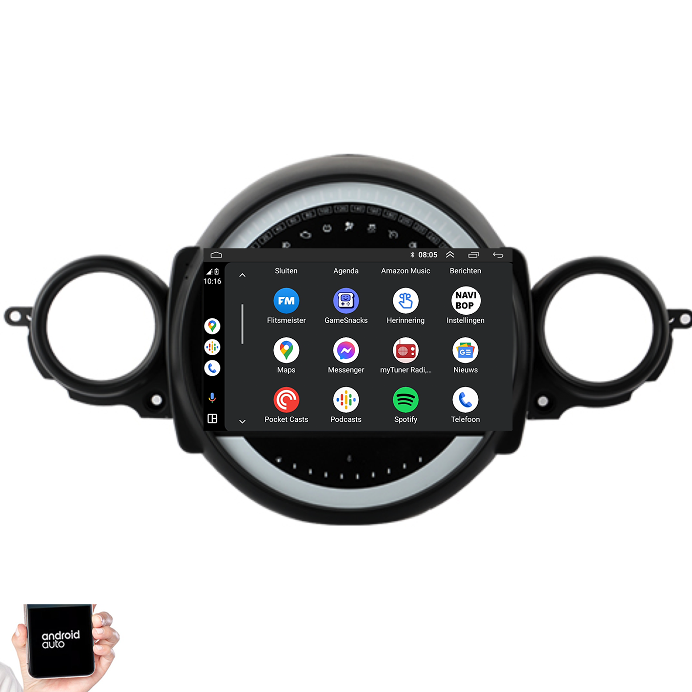 Mini Cooper R56 | Autoradio | 2007 t/m 2015 | Android 14 | Apple CarPlay & Android Auto